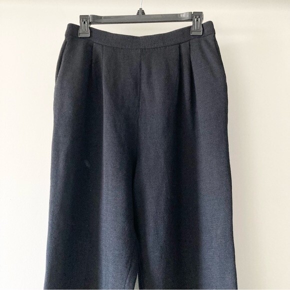 ST. JOHN black santana wool blend knit pants with pockets size 8‎ - Picture 2 of 6